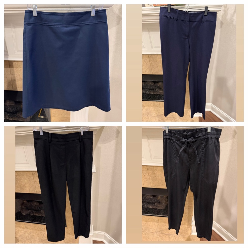 4-Piece Bundle Size 8: 1 skirt, 2 dress pants & 1 casual pant